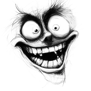 Crazy Face Emoji Vinyl Car Decal Sticker – Waterproof & UV-Resistant 8"