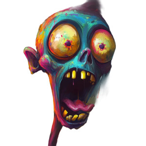 Pixar-Style Ghoul Vinyl Car Decal Sticker – Waterproof & UV-Resistant 8"