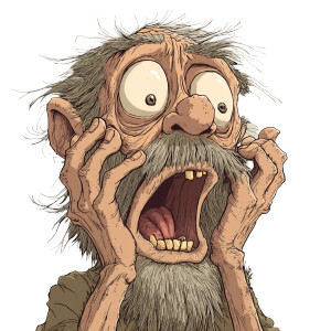 Desperate Old Man Vinyl Car Decal Sticker – Waterproof & UV-Resistant 8"