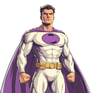 Beige Superhero Vinyl Car Decal Sticker – Waterproof & UV-Resistant 8"