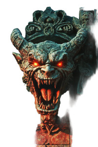 Angry Demon Bas-Relief Vinyl Car Decal Sticker – Waterproof & UV-Resistant 8"