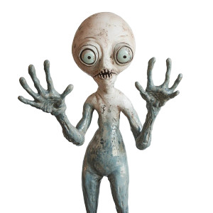 Funky Alien Man Vinyl Car Decal Sticker – Waterproof & UV-Resistant 8"