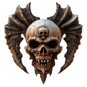 Evil Skull God Vinyl Car Decal Sticker – Waterproof & UV-Resistant 8"