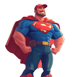 Vibrant Super Dad Vinyl Car Decal Sticker – Waterproof & UV-Resistant 8"