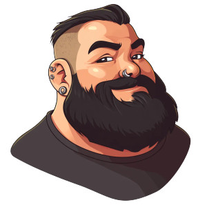 Proud Bearded Icon Vinyl Car Decal Sticker – Waterproof & UV-Resistant 8"