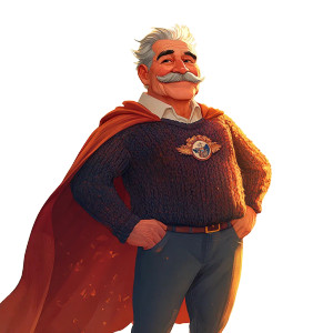 Benevolent Superhero Grandfather Vinyl Car Decal Sticker – Waterproof & UV-Resistant 8" Benevolent Superhero Grandfather Vinyl Car Decal Sticker – Waterproof & UV-Resistant 8"