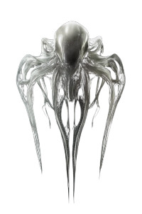 Biomechanical Alien Creature Vinyl Car Decal Sticker – Waterproof & UV-Resistant 8"