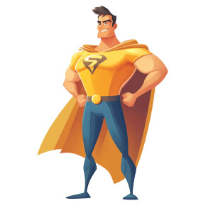 Cape-Less Superhero Vinyl Car Decal Sticker – Waterproof & UV-Resistant 8"