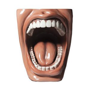 Open Mouth Model Vinyl Car Decal Sticker – Waterproof & UV-Resistant 8"