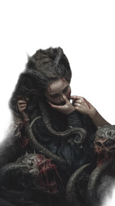 Grotesque Skinwalker Saree Vinyl Car Decal Sticker – Waterproof & UV-Resistant 8"