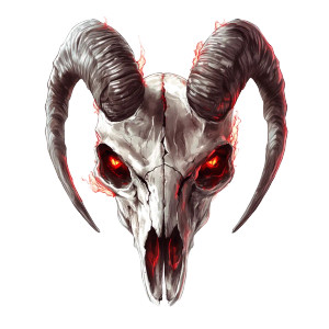 Flame-Eyed Goat Skull Vinyl Car Decal Sticker – Waterproof & UV-Resistant 8" Flame-Eyed Goat Skull Vinyl Car Decal Sticker – Waterproof & UV-Resistant 8"