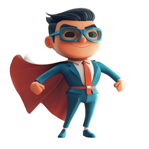 Business Superhero Vinyl Car Decal Sticker – Waterproof & UV-Resistant 8"