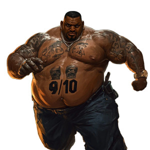 Muscular Black Guy Vinyl Car Decal Sticker – Waterproof & UV-Resistant 8"