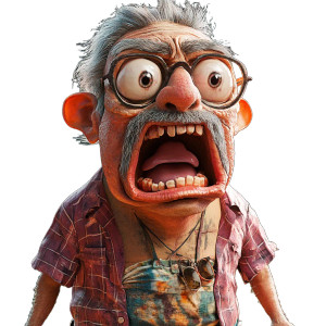 Cranky Old Man Vinyl Car Decal Sticker – Waterproof & UV-Resistant 8"