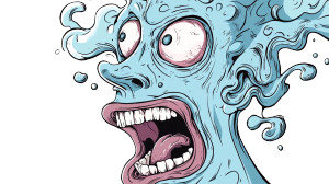 Reflux Face Cartoon Vinyl Car Decal Sticker – Waterproof & UV-Resistant 8"