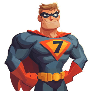 Super Hero 7 Vinyl Car Decal Sticker – Waterproof & UV-Resistant 8" Super Hero 7 Vinyl Car Decal Sticker – Waterproof & UV-Resistant 8"