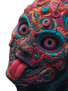 Psychedelic Dj Mask Vinyl Car Decal Sticker – Waterproof & UV-Resistant 8"