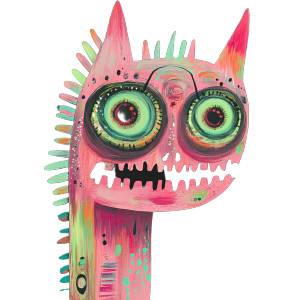 Space Monster Vinyl Car Decal Sticker – Waterproof & UV-Resistant 8"