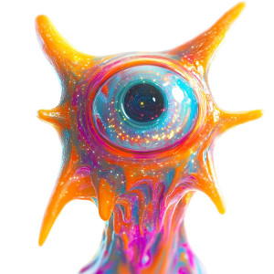 Happy Colorful Alien Vinyl Car Decal Sticker – Waterproof & UV-Resistant 8"