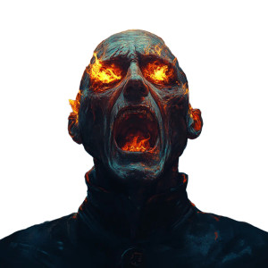 Demonic Priest Screaming Vinyl Car Decal Sticker – Waterproof & UV-Resistant 8"