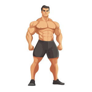 T-Pose Strong Man V2 Vinyl Car Decal Sticker – Waterproof & UV-Resistant 8"