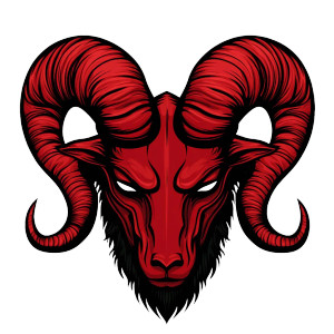 Red Aries Symbol Vinyl Car Decal Sticker – Waterproof & UV-Resistant 8"