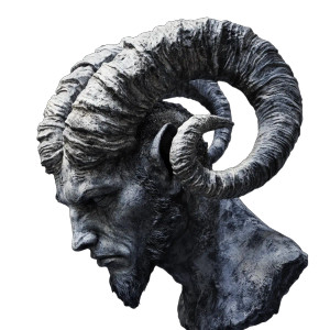 Satyr Head Horns Vinyl Car Decal Sticker – Waterproof & UV-Resistant 8"