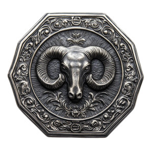 Heptagon Animal Coin Vinyl Car Decal Sticker – Waterproof & UV-Resistant 8"