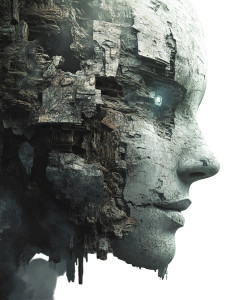 Sci-Fi Symbiosis Vinyl Car Decal Sticker – Waterproof & UV-Resistant 8"