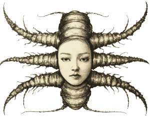 Centipede Woman Vinyl Car Decal Sticker – Waterproof & UV-Resistant 8"