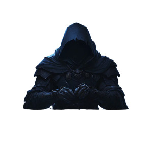 Shadowed Hooded Figure Vinyl Car Decal Sticker – Waterproof & UV-Resistant 8"