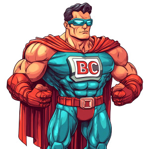 Bc Super Hero Vinyl Car Decal Sticker – Waterproof & UV-Resistant 8"