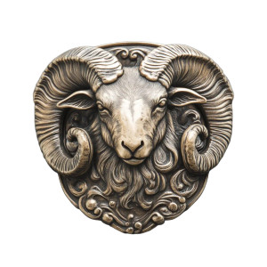 Ram Belt Buckle Vinyl Car Decal Sticker – Waterproof & UV-Resistant 8"