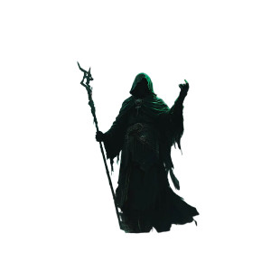 Hooded Arcane Figure Vinyl Car Decal Sticker – Waterproof & UV-Resistant 8"