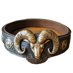 Ram'S Head Belt Vinyl Car Decal Sticker – Waterproof & UV-Resistant 8"