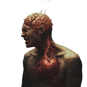 Man In Anguish Vinyl Car Decal Sticker – Waterproof & UV-Resistant 8"