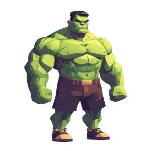 Cartoon Hulk Vinyl Car Decal Sticker – Waterproof & UV-Resistant 8"