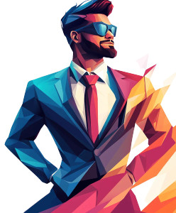 Super Hero Office Worker Vinyl Car Decal Sticker – Waterproof & UV-Resistant 8"