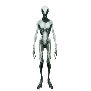 Surreal Alien T-Pose Vinyl Car Decal Sticker – Waterproof & UV-Resistant 8"