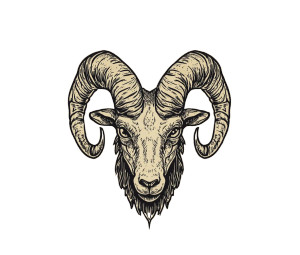 Goat Head Tattoo Vinyl Car Decal Sticker – Waterproof & UV-Resistant 8" Goat Head Tattoo Vinyl Car Decal Sticker – Waterproof & UV-Resistant 8"