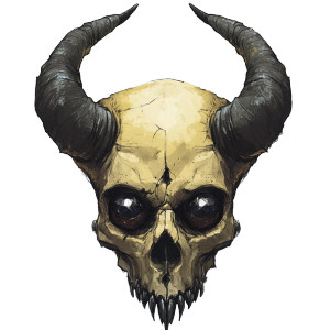 Devilish Horned Skull Vinyl Car Decal Sticker – Waterproof & UV-Resistant 8" Devilish Horned Skull Vinyl Car Decal Sticker – Waterproof & UV-Resistant 8"