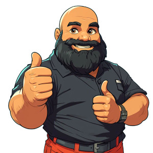 Charismatic Bearded Man Vinyl Car Decal Sticker – Waterproof & UV-Resistant 8"