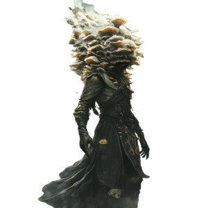 Fungal Druid Art Vinyl Car Decal Sticker – Waterproof & UV-Resistant 8"