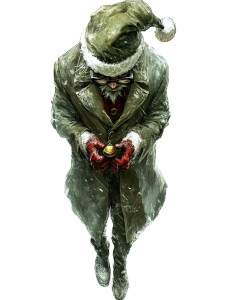 Noir Christmas Elf Vinyl Car Decal Sticker – Waterproof & UV-Resistant 8"