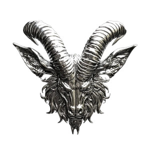 Chrome Baphomet Vinyl Car Decal Sticker – Waterproof & UV-Resistant 8"