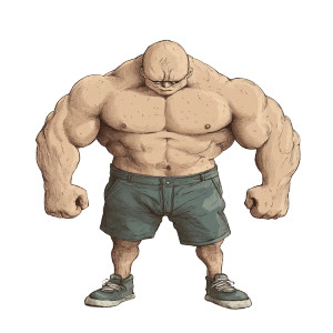 Headless Strong Man Vinyl Car Decal Sticker – Waterproof & UV-Resistant 8"