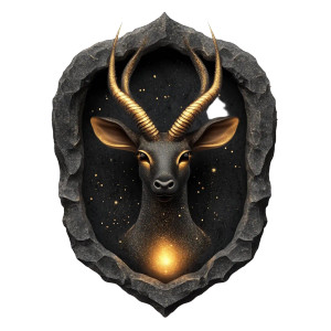 Magic Glossy Antelope Vinyl Car Decal Sticker – Waterproof & UV-Resistant 8"