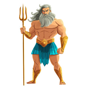 Poseidon Illustration Vinyl Car Decal Sticker – Waterproof & UV-Resistant 8" Poseidon Illustration Vinyl Car Decal Sticker – Waterproof & UV-Resistant 8"
