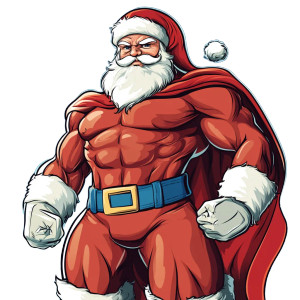 Super Santa Vinyl Car Decal Sticker – Waterproof & UV-Resistant 8"
