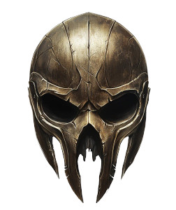 Skull Bronze Helmet Vinyl Car Decal Sticker – Waterproof & UV-Resistant 8"